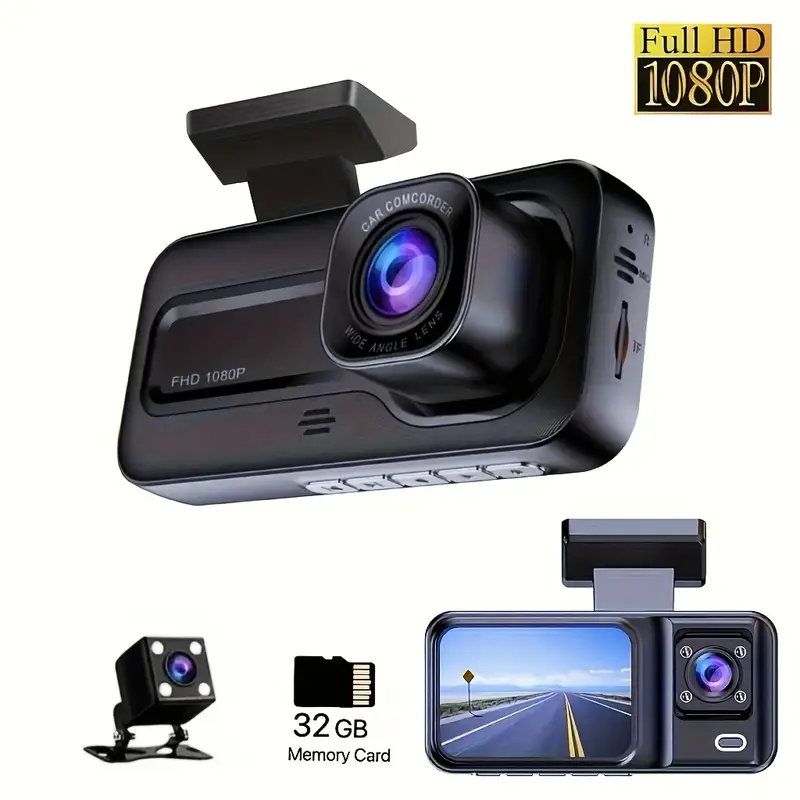 3-Lens Car Dashcam