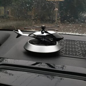 Solar Helicopter Car Air Freshener Metal