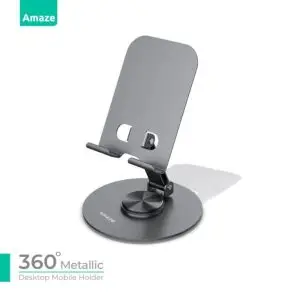 Amaze A560 360 Degree Metallic Deskop Mobile Holder – Gray – BIS