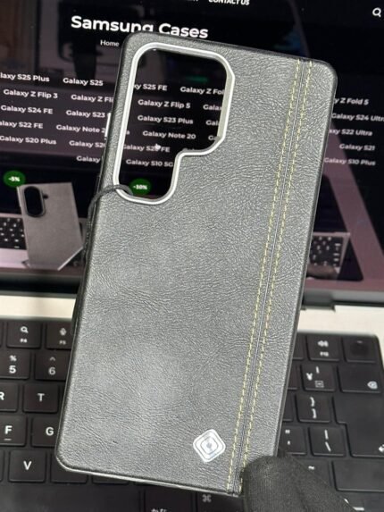 Leather Texture Design With MagSafe Back Case For Samsung Galaxy S25 Ultra