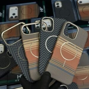 Premium Carbon Textured Alloy MagSafe Back Case For all iPhone Apple Models Best Price in Pakistan